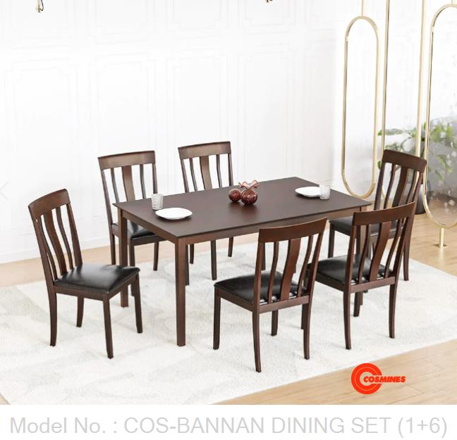 COS-BANNAN DINING SET (1+6)